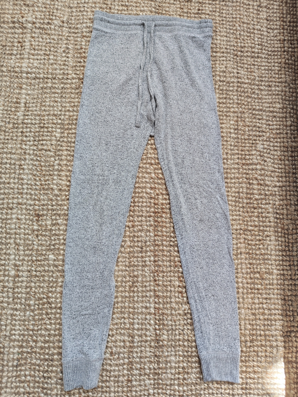 Cozy Grey Knit Lounge Pants